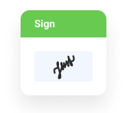 green signed form