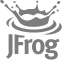greyscale JFrog logo