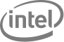 greyscale Intel logo