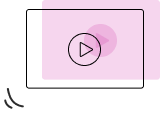pink screen with play button cartoon