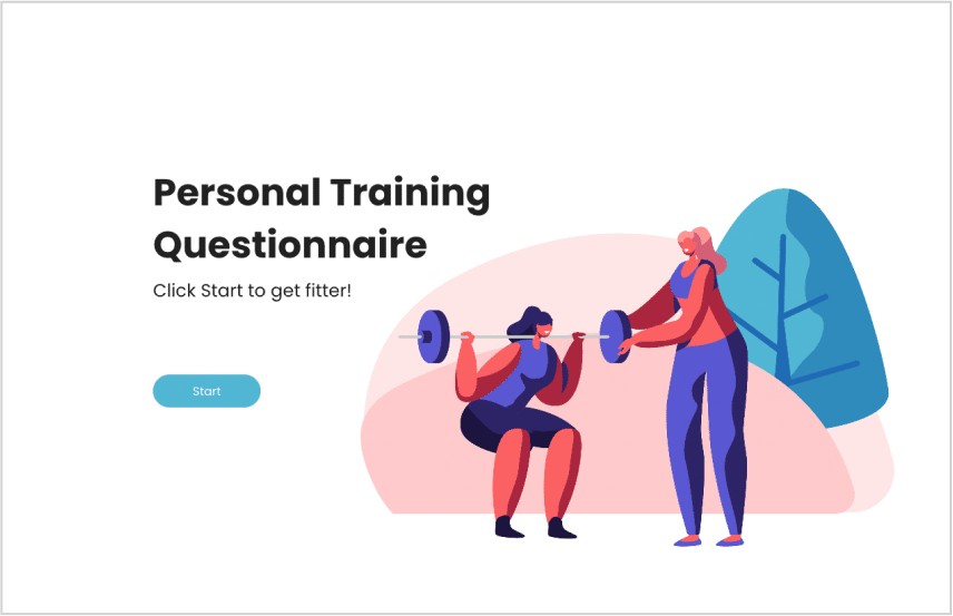 personal training questionnare