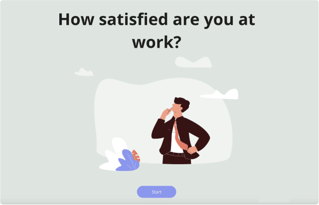 question about work satisfaction and man pondering