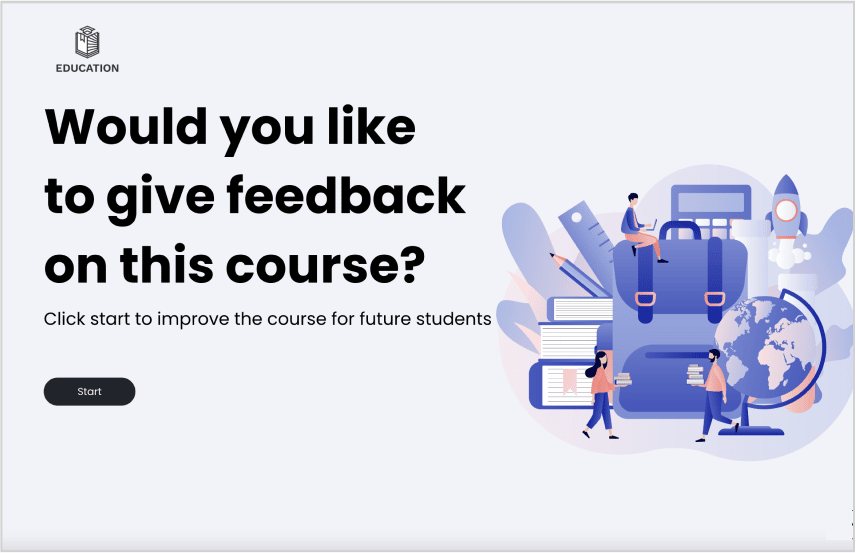 give feedback on a course