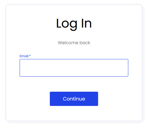SmartV login page with an Email field and Continue button.