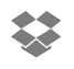 greyscale Dropbox logo