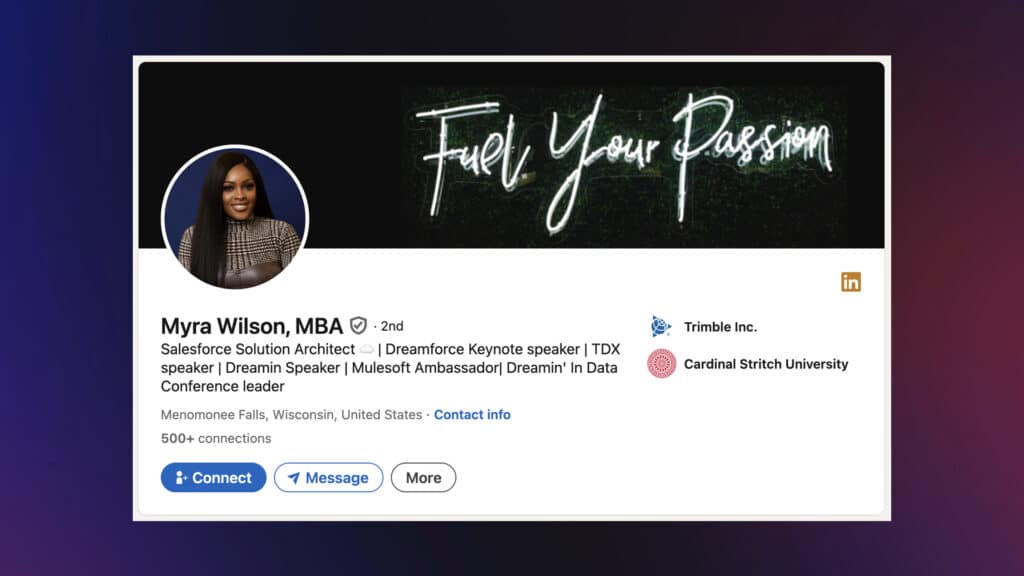 Myra Wilson - LinkedIn Profile