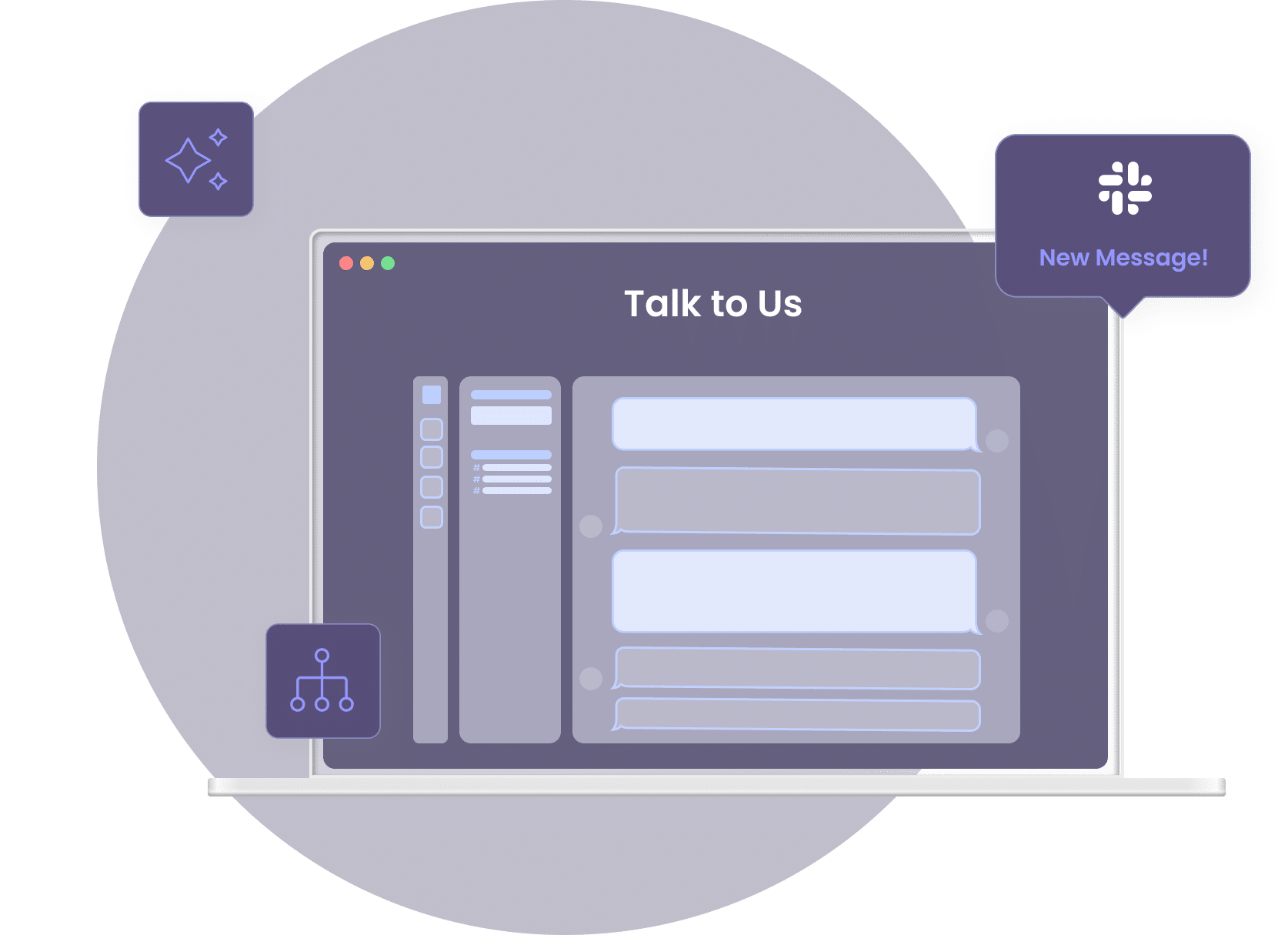 Illustration of customer support for Enterprise Suite