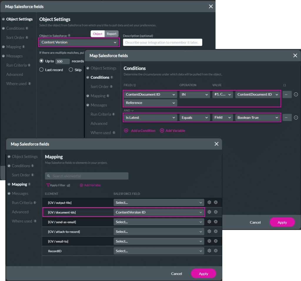 Salesforce Get Action – child