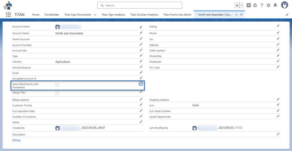Send Attachments with Parameters custom checkbox