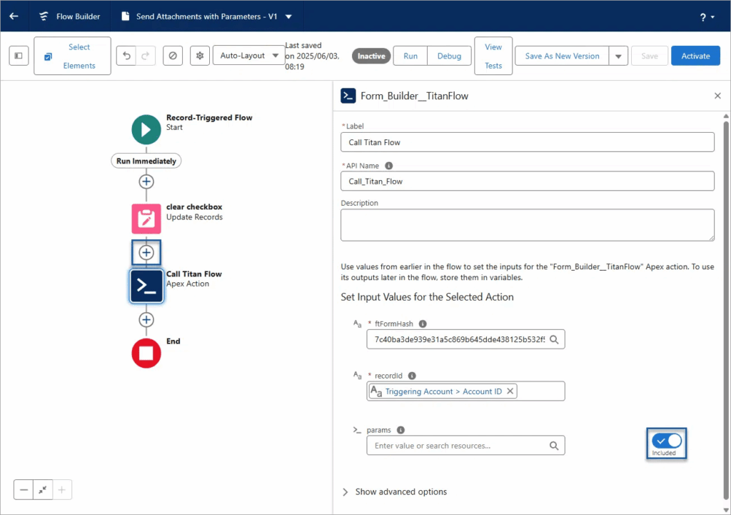 params toggle switch