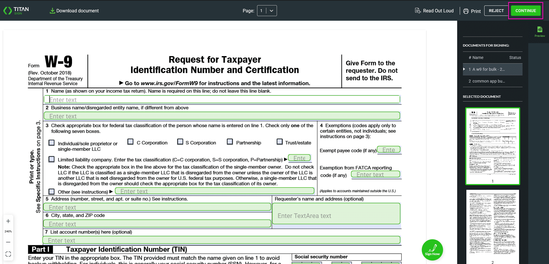 Screenshot of the single singer session highlighting the continue button