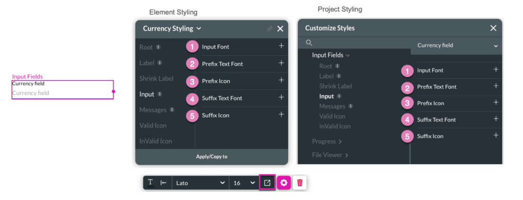 Input Styling Options