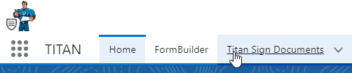 Titan Sign Documents Tab