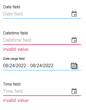 Time fields invalid data example