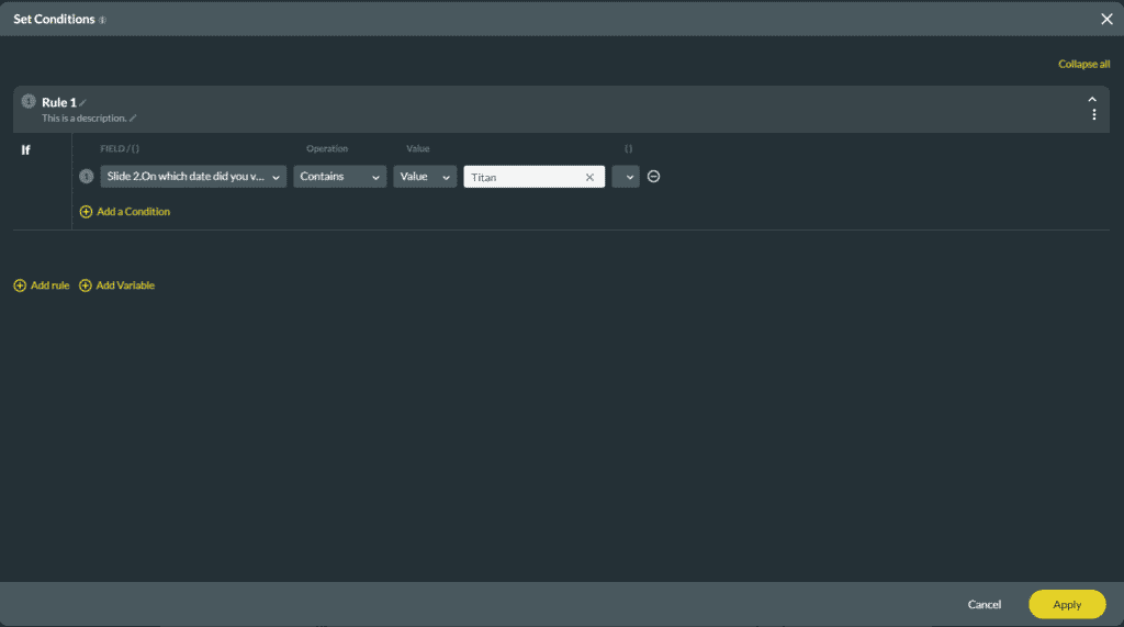 Add condition option