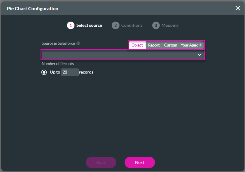 Configuration screen