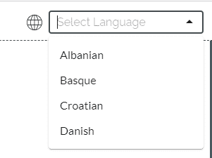 Language selection