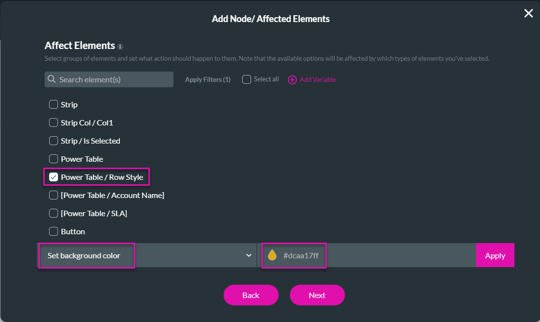 Add Node/Affected Elements