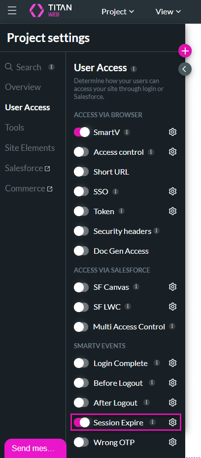 Session Expire option