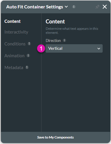 Content settings screen