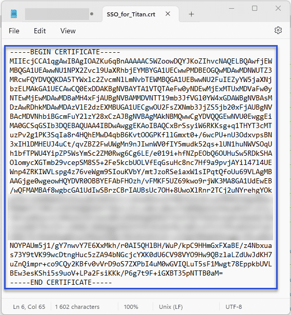 Certificate in Notepad