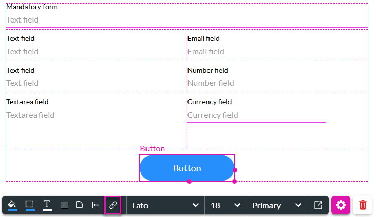 On Click Action icon