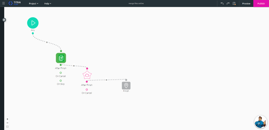 Finish Node added to Flow