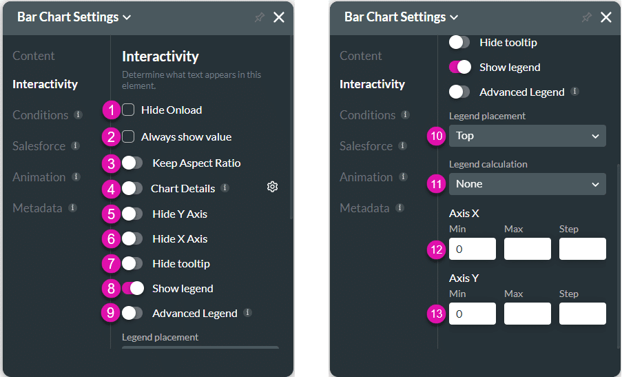 Interactivity option screen