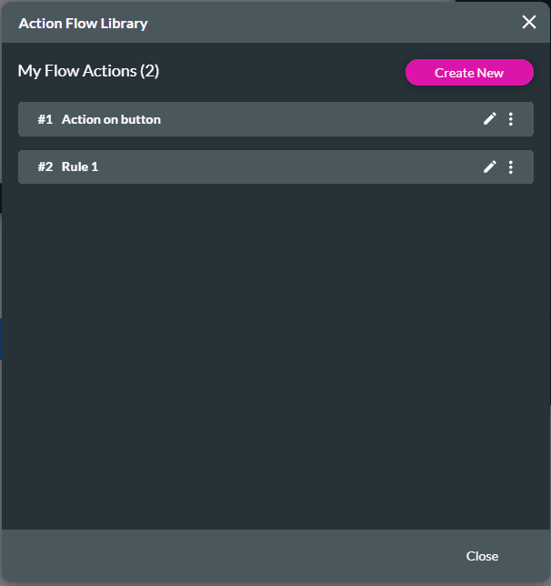 Rule added to the Action Flow Library