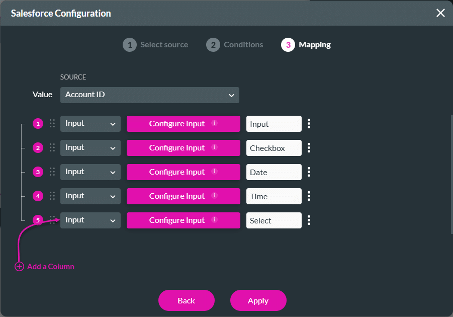 Salesforce Configuration - Mapping