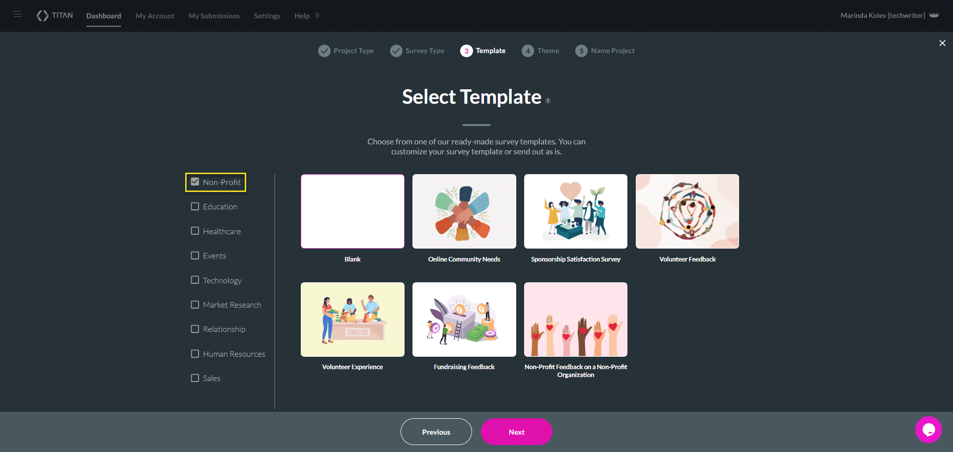Industry Specific Template Options