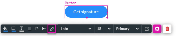 On Click Action icon