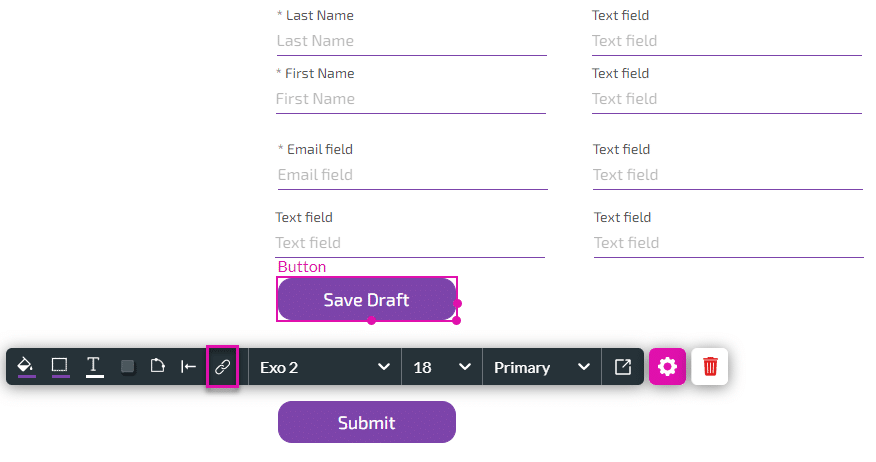 On Click Action icon