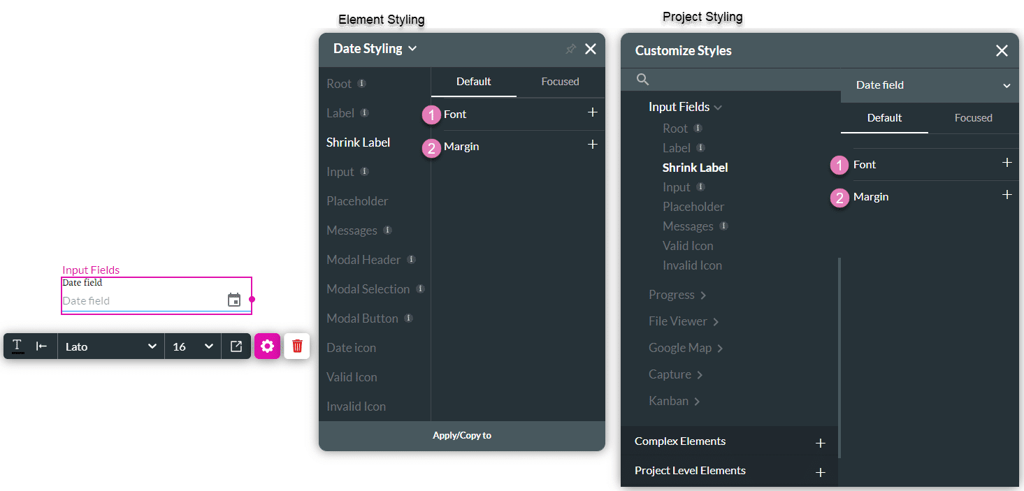 Shrink Label styling options