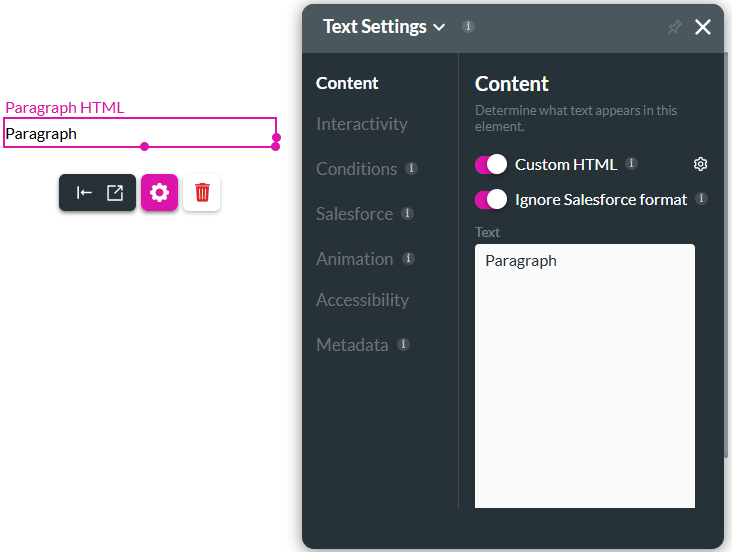 Ignore Salesforce format