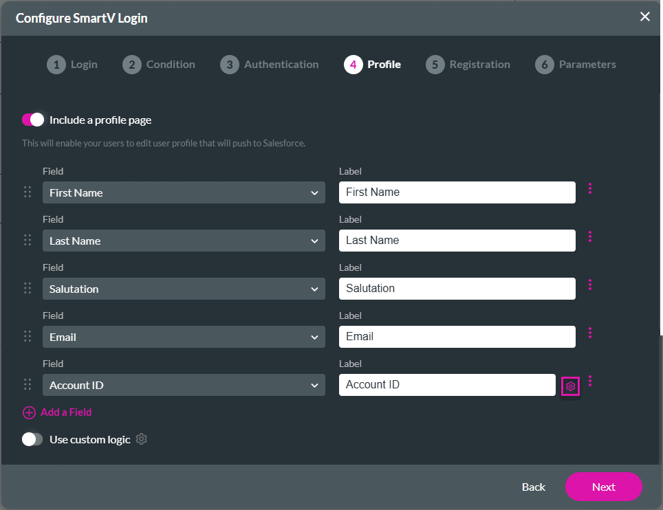Configure SmartV Profile