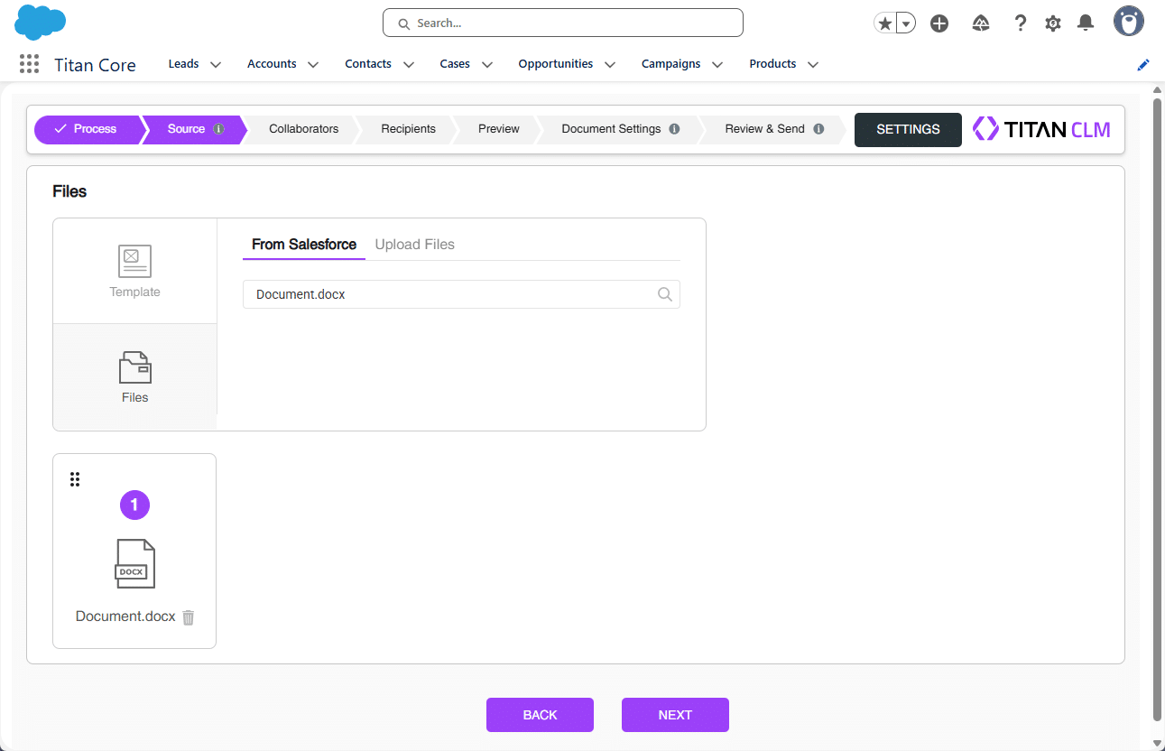 Source screen - file added