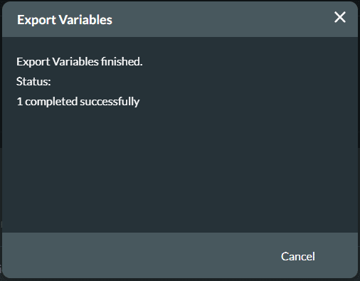 Confirmation message