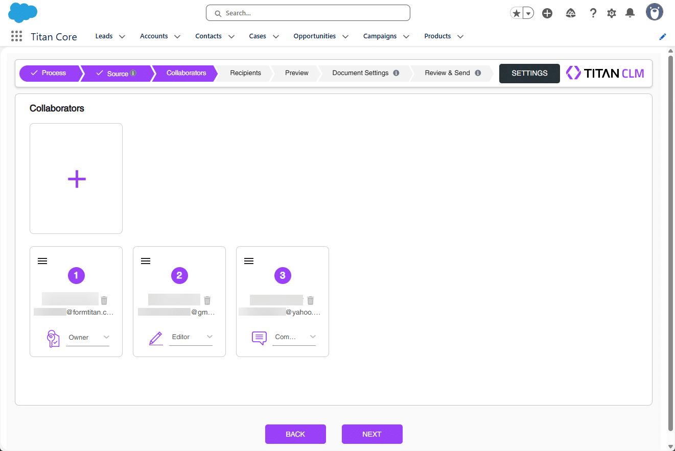 Collaborators screen - no rounds