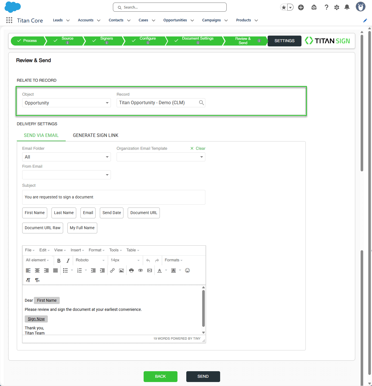 Relate to record section