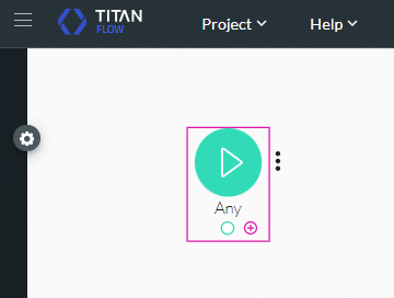 + sign on Titan Flow