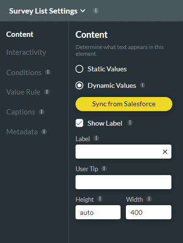 Sync from Salesforce