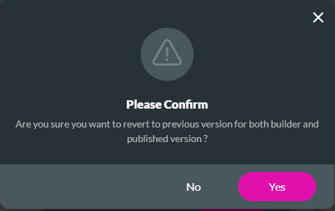 Confirmation message