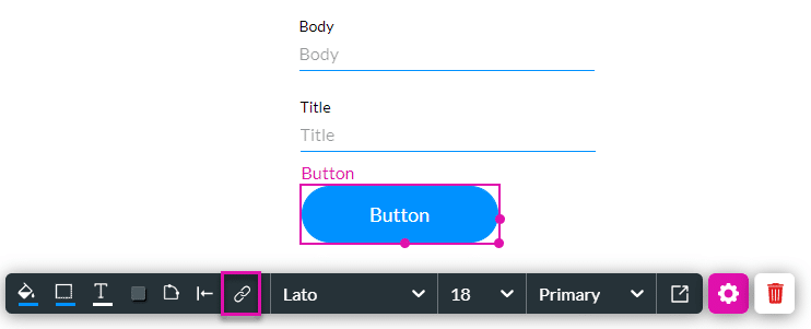 On Click Action icon