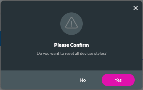 Please Confirm message