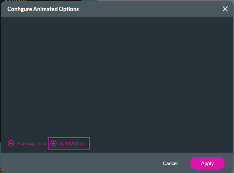 Add an SVG Item for Salesforce Web apps.