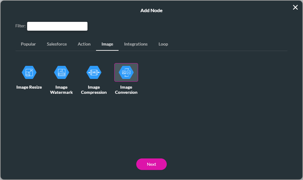 Image Conversion option