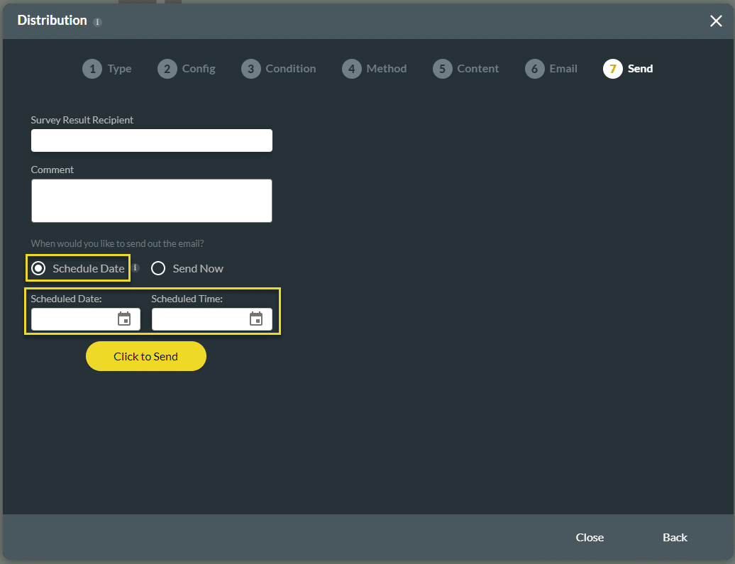 Schedule Date option