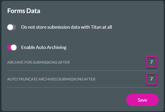 Enable Auto Archiving