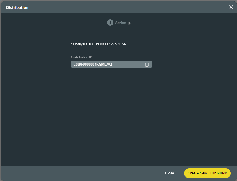 Generated URL screen